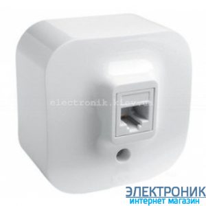 Розетка телефонна RJ11, зовнішня, білий - Legrand Forix