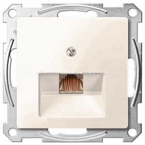 Розетка телефонна RJ12 Schneider Electric Merten System M бежевий
