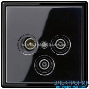 Розетка TV/R+SAT JUNG LS990 чорний глянець
