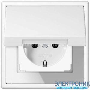 Розетка з кришкою IP 40 JUNG LS990 білий