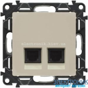 Телефонна розетка подвійна (RJ11) Легранд Валена Лайф (слонова кістка)