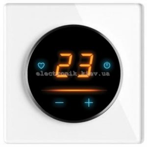 Термостат ONEKEYELECTRO 25 з WiFi, біла рамка, скло
