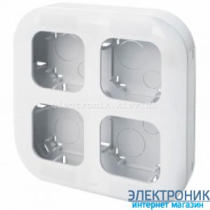 Установчий блок на 4 пости, зовнішній, білий - Legrand Forix