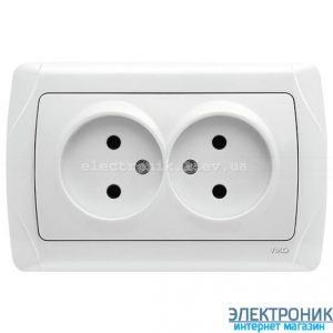 VIKO CARMEN БІЛИЙ Розетка подвійна