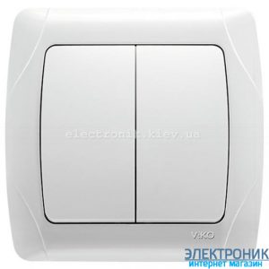 VIKO CARMEN БІЛИЙ Вимикач подвійний