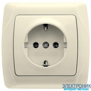 VIKO CARMEN КРЕМ Розетка із заземленнямм