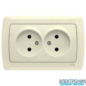 VIKO CARMEN КРЕМ Розетка подвійна