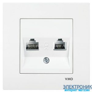 VIKO KARRE БІЛИЙ Розетка комплексна (комп'ютерна + телефонна)