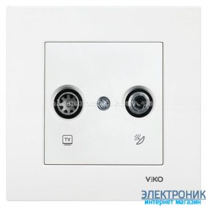 VIKO KARRE БІЛИЙ Розетка подвійна телевізійна (TV+SAT)
