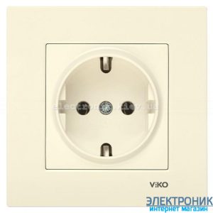 VIKO KARRE КРЕМ Розетка із заземленнямм