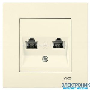 VIKO KARRE КРЕМ Розетка подвійна телефонна