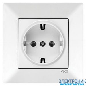 VIKO MERIDIAN БІЛИЙ Розетка із заземленнямм