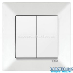 VIKO MERIDIAN БІЛИЙ Вимикач подвійний