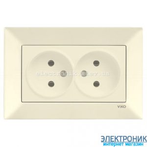 VIKO MERIDIAN КРЕМ Розетка подвійна