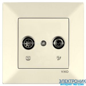 VIKO MERIDIAN КРЕМ Розетка подвійна телевізійна (TV + SAT)