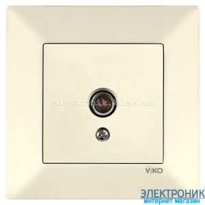 VIKO MERIDIAN КРЕМ Розетка прохідна телевізійна