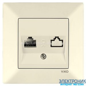 VIKO MERIDIAN КРЕМ Розетка телефонна (RJ11, Cat 3)