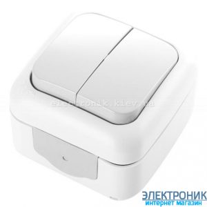 VIKO PALMIYE БІЛИЙ Вимикач вологозахищений подвійний