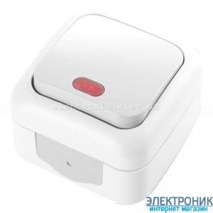 VIKO PALMIYE БІЛИЙ Вимикач вологозахищений з підсвічуванням