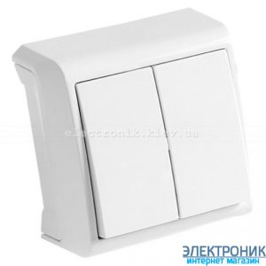 VIKO VERA БІЛИЙ Вимикач подвійний