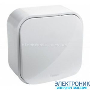 Вимикач 1-клавішний, зовнішній, білий - Legrand Forix