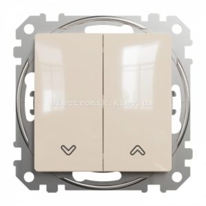 Вимикач для жалюзі Кнопковий Sedna Design колір бежевий