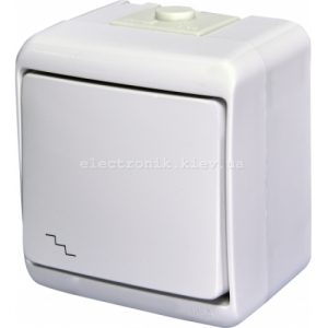 Вимикач прохідної накладної, білий, IP 54 Hermetics ETI