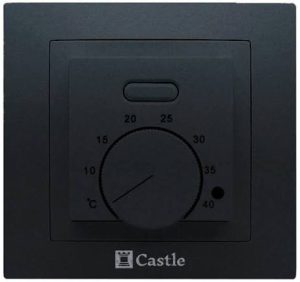 Терморегулятор для теплої підлоги Castle C-AC308H сумісний з Asfora Чорний
