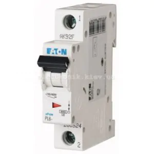 Автоматичний вимикач Eaton однополюсний 6А PL6-C6/1