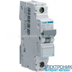 Автоматичний вимикач Hager NDN110. Ін=10А, хар-ка D