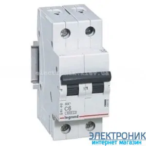 Автоматичний вимикач Legrand RX3-2P 25А, C