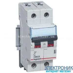 Автоматичний вимикач Legrand TX3-2P 10А, С