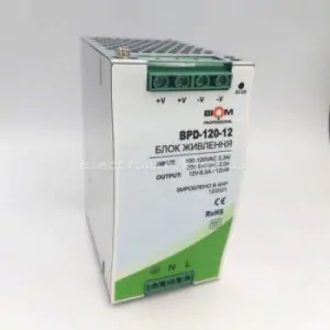 Блок живлення Biom на DIN-рейку TH35/ЕС35 120W 10A 12V IP20