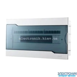 Бокс LEZARD з прозорою кришкою для внутрішньої установки 18 модульних пристроїв