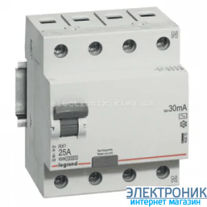 Діфреле (ПЗВ) Legrand RX3 - 4x25A, 30mА, AC