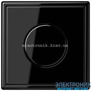 Димер поворотно-натискний "стандарт" ЛН, ВВ галог. 20-210Вт / люмінісц., 3-60Вт, LV-LED 60Вт JUNG LS990 чорний глянець