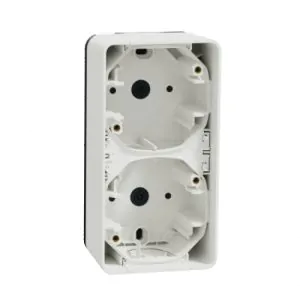 Двомісний бокс для поверхневого монтажу IP55, білий Mureva Styl Schneider Electric MUR39912