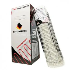 Електрична тепла підлога Shtoller, мат 180 Вт/м², прощання 0,5 м