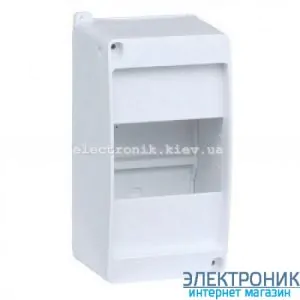 Hager Cosmos VD104NE. Щит на 4 модулі зовнішньої установки без дверей.