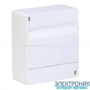 Hager Cosmos VD106PD. Щит на 6 модулів зовнішньої установки з білими дверима