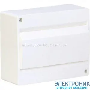 Hager Cosmos VD110PD. Щит на 10 модулів зовнішньої установки з білими дверима