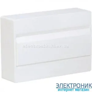 Hager Cosmos VD112PD. Щит на 12 модулів зовнішньої установки з білими дверима