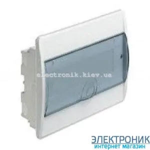 Hager Cosmos VR108TD. Щит на 8 модулів внутрішньої установки з прозорими дверима