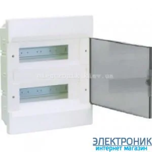 Hager Cosmos VR212TD. Щит на 24 модулі (2х12) внутрішньої установки з прозорими дверима