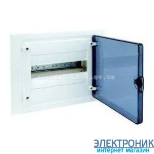 Hager Golf VF112TD. Щит на 12 модулів (1x12) внутрішньої установки з прозорими дверима