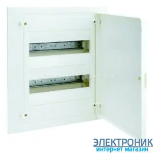 Hager Golf VF212PD. Щит на 24 модулі (2x12) внутрішньої установки з білими дверима