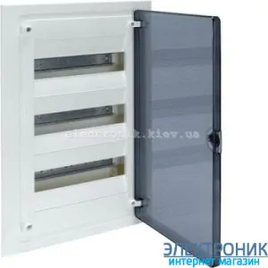 Hager Golf VF312TD. Щит на 36 (3x12) модулів внутрішньої установки з прозорими дверима