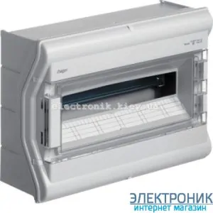 Hager Vector VE118DN. Щит на 18 модулів IP65 зовнішньої установки