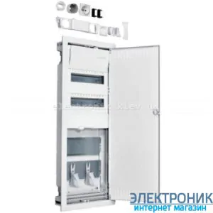 Hager Volta Hybrid VU602NWH. Щит гібридний на 24 мод + 2 панелі для ММ, в/у з металевою дверкою.