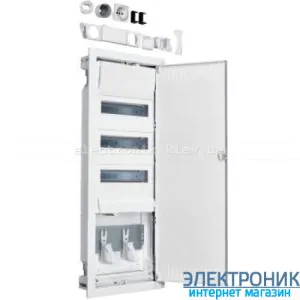 Hager Volta Hybrid VU603NWH. Щит гибридный на 36 мод + 1 панель для ММ, в/у з металевою дверцею.
